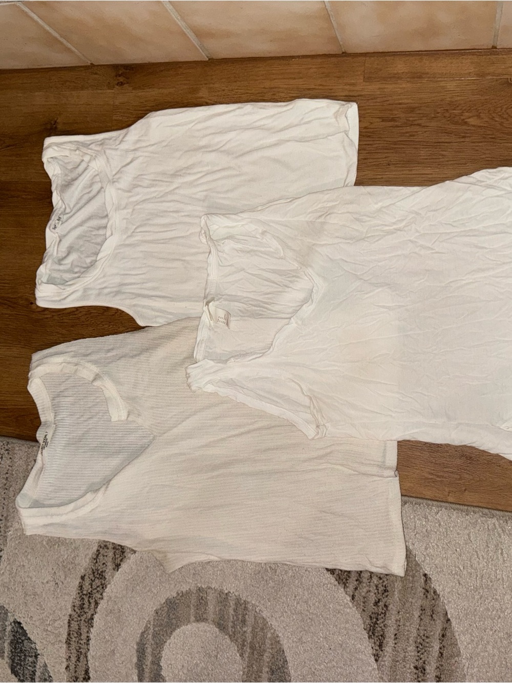 3 white womens tank tops